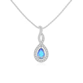 natural labradorite infinity necklaces in sterling silver